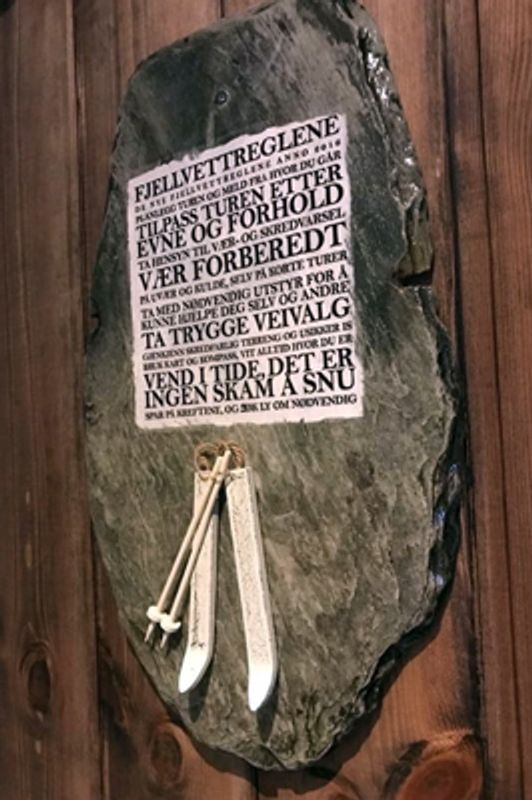 Fjellvettreglene Skifer